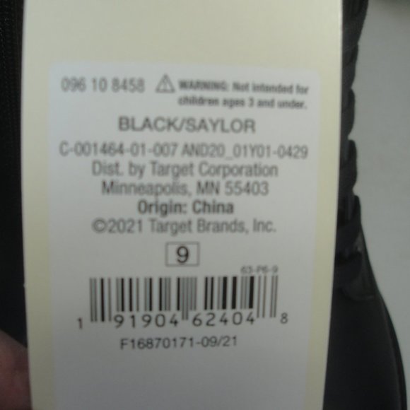 A New Day Black Combat Style Boots Ladies Size 9 - Picture 10 of 12